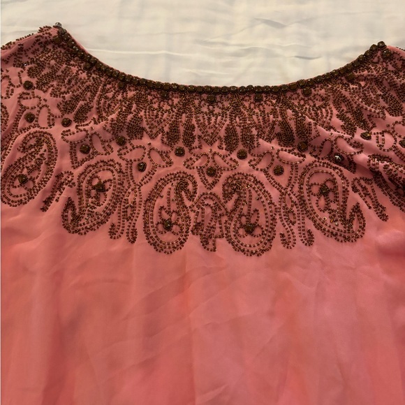 Rococo Sand Silk Embellished Caftan - Picture 4 of 5